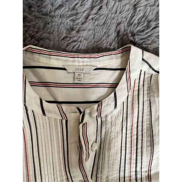 Joie Henley‎ cotton long sleeve striped womens blouse size xs - Picture 6 of 7